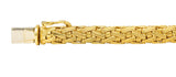 Roberto Coin Italian 1.50 CTW Pave Diamond 18 Karat Two-Tone Gold Woven Silk Bracelet Wilson's Antique & Estate Jewelry
