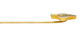 Art Nouveau Diamond Plique-A-Jour Enamel 18 Karat Yellow Gold Gibson Girl Stickpin Wilson's Antique & Estate Jewelry
