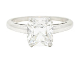 Art Deco 2.33 Carat Old Mine Cut Diamond Platinum Solitaire Vintage Engagement Ring GIA Wilson's Estate Jewelry