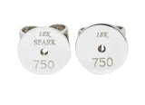 Spark 2.25 CTW Aquamarine Diamond 18 Karat White Stud EarringsEarrings - Wilson's Estate Jewelry
