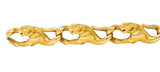 Carrera Y Carrera Vintage 18 Karat Gold Panther Link Braceletbracelet - Wilson's Estate Jewelry