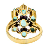 Vintage 2.00 CTW Emerald Diamond 18 Karat Gold Cluster RingRing - Wilson's Estate Jewelry