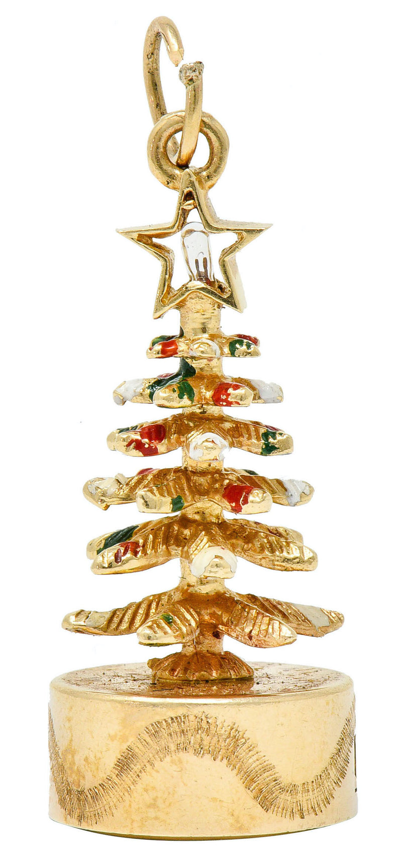 1960's Litacharm Inc. Vintage 14 Karat Gold Christmas Tree Charmcharm - Wilson's Estate Jewelry
