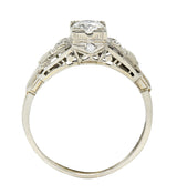 Mid-Century 0.60 CTW Diamond 18 Karat White Gold Engagement Ring Wilson's Estate Jewelry
