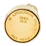 1960's Litacharm Inc. Vintage 14 Karat Gold Santa In Chimney Charmcharm - Wilson's Estate Jewelry