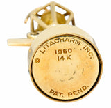 1960's Litacharm Inc. Vintage 14 Karat Gold Lamp Post Pendant Charmcharm - Wilson's Estate Jewelry
