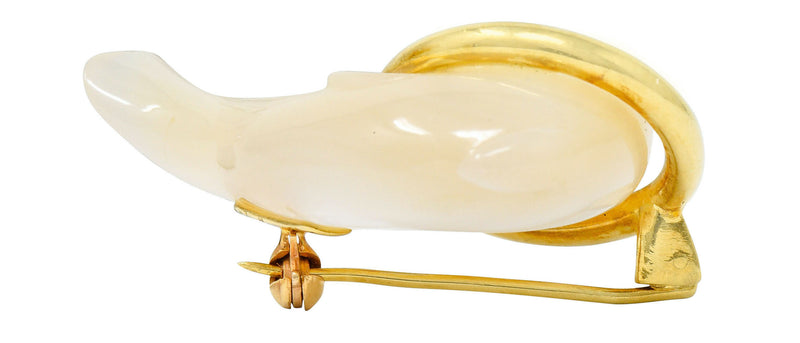 Tiffany & Co. Mother-Of-Pearl 18 Karat Gold Dolphin BroochBrooch - Wilson's Estate Jewelry