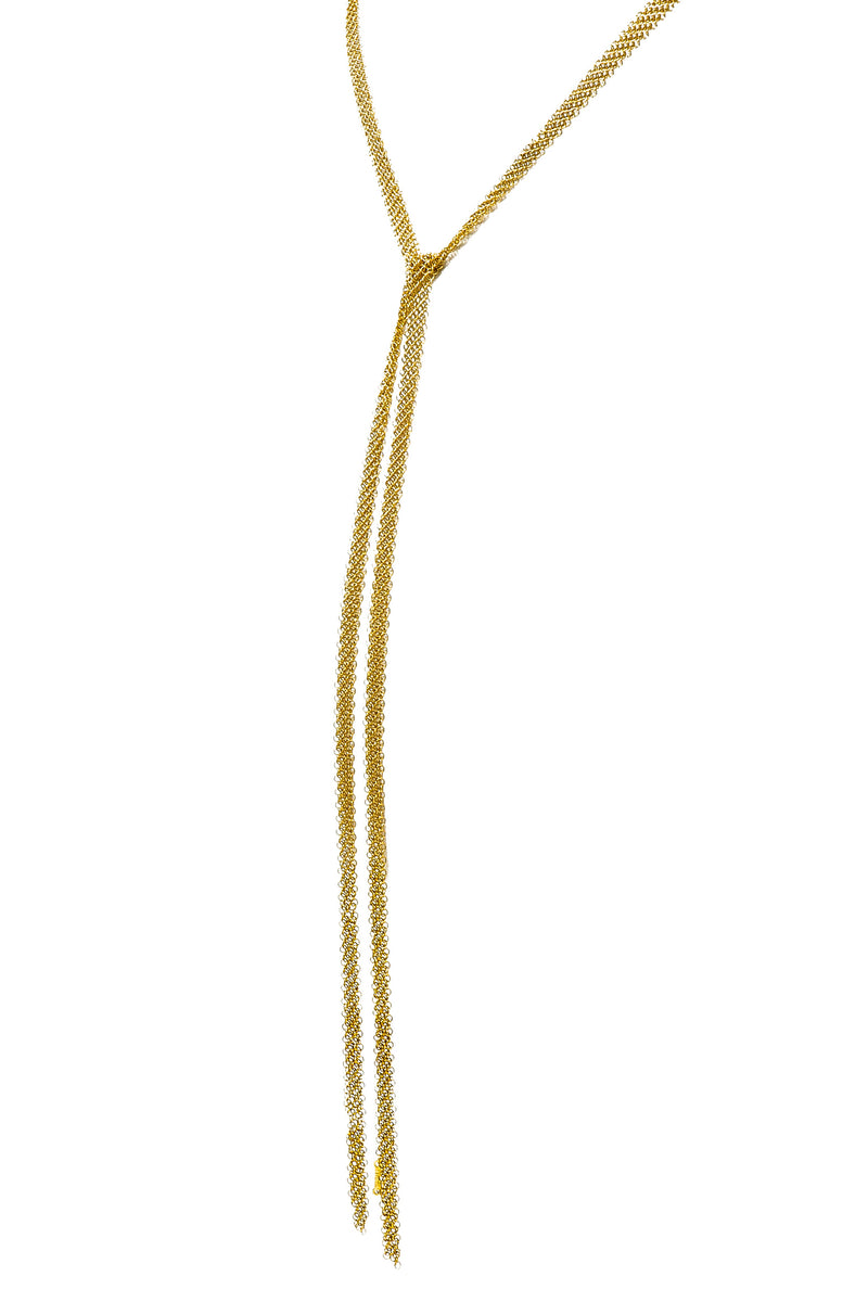 Elsa Peretti Tiffany & Co. 18 Karat Gold Mesh Scarf Chain NecklaceNecklace - Wilson's Estate Jewelry
