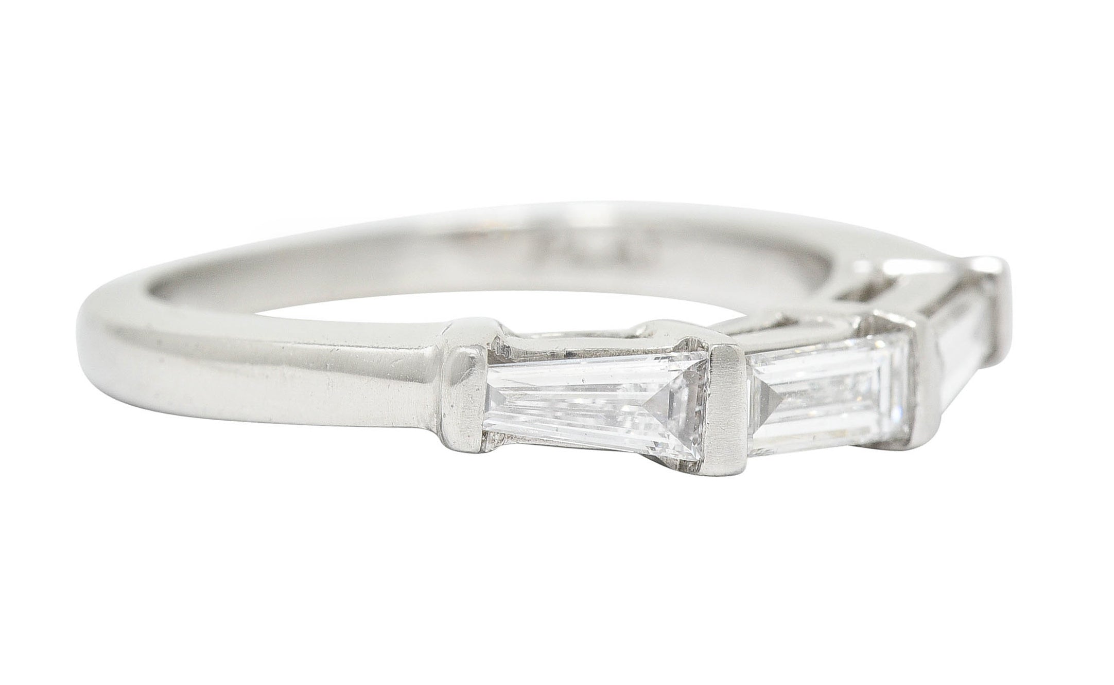 1950's Mid-Century 0.50 CTW Baguette Diamond Platinum Band RingRing - Wilson's Estate Jewelry