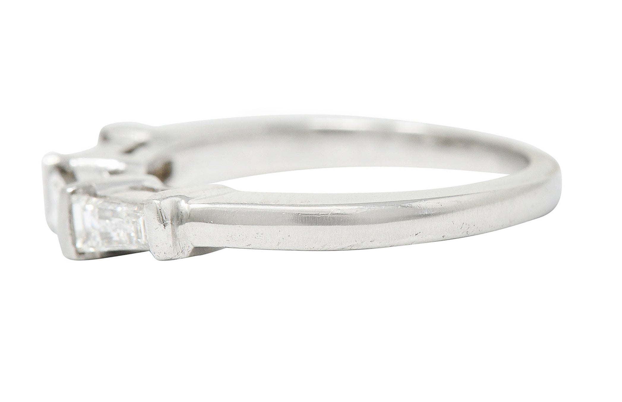 1950's Mid-Century 0.50 CTW Baguette Diamond Platinum Band RingRing - Wilson's Estate Jewelry