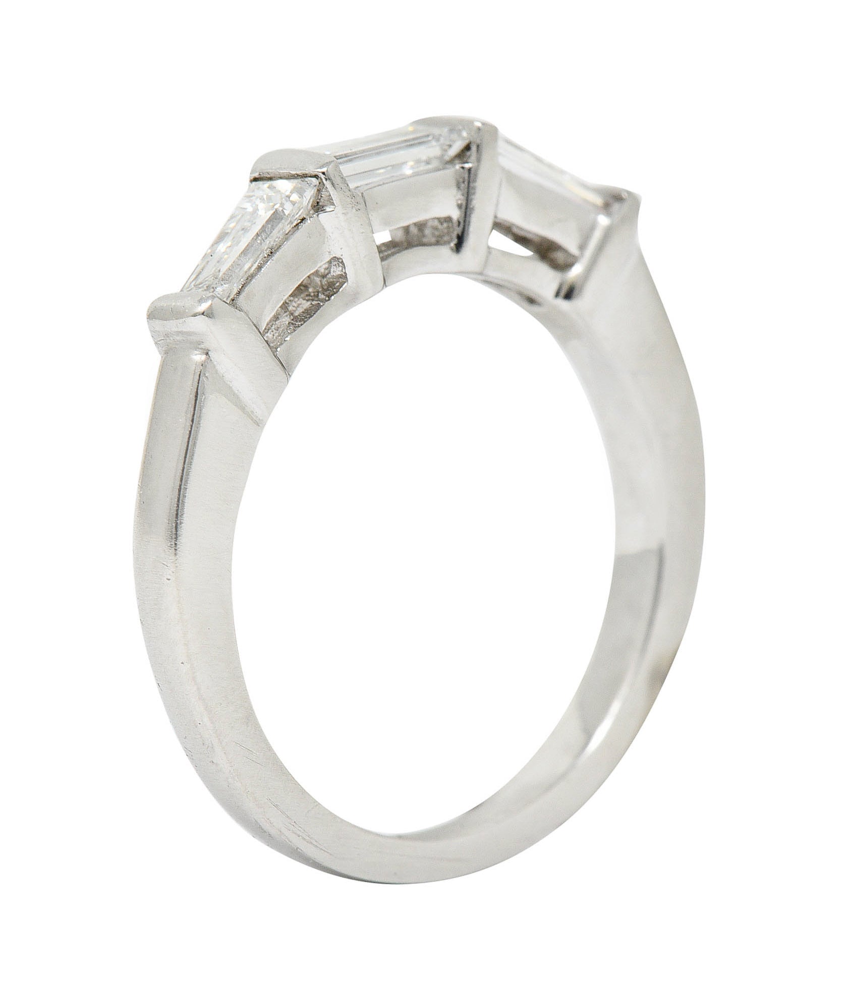 1950's Mid-Century 0.50 CTW Baguette Diamond Platinum Band RingRing - Wilson's Estate Jewelry