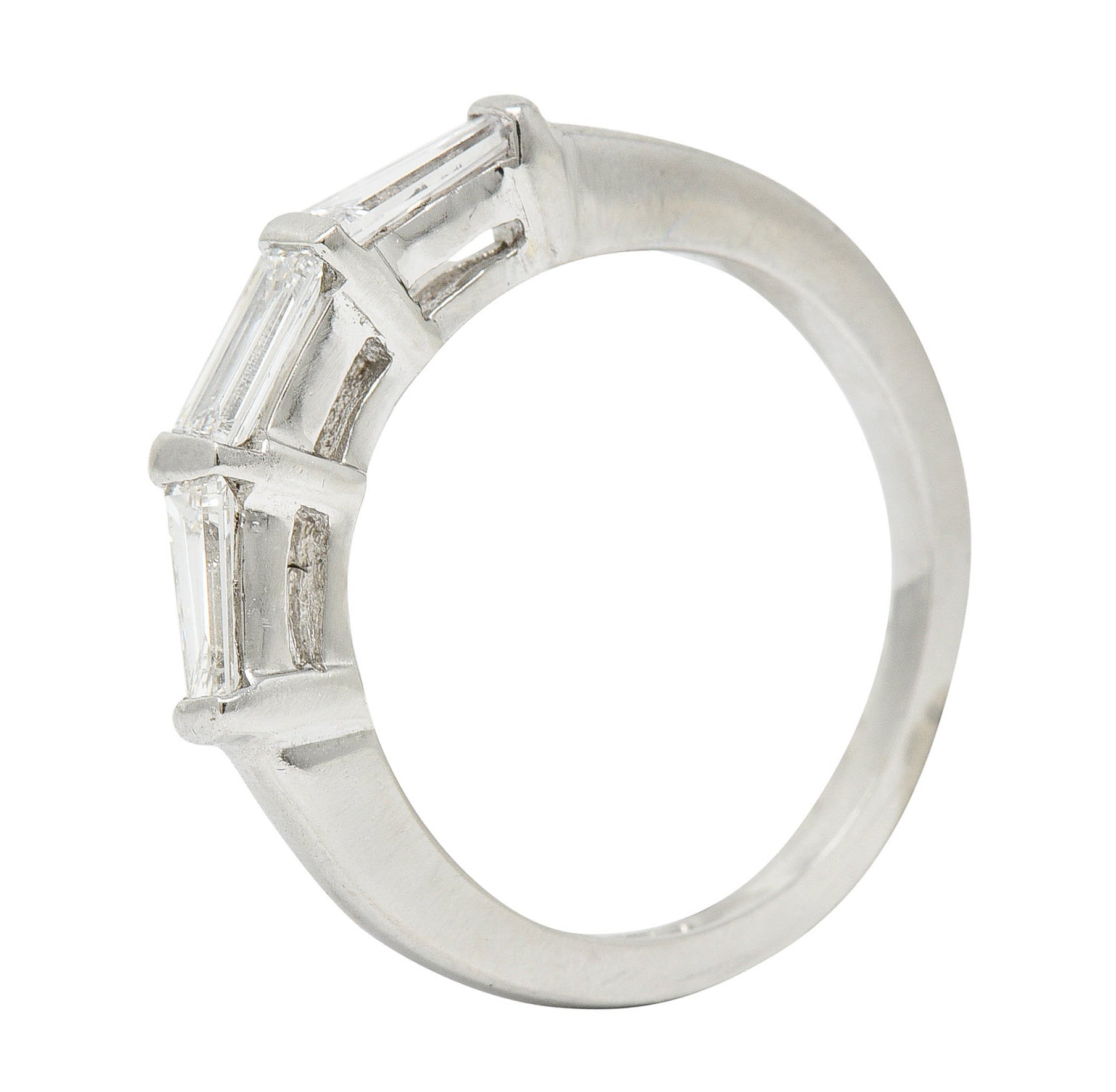 1950's Mid-Century 0.50 CTW Baguette Diamond Platinum Band RingRing - Wilson's Estate Jewelry