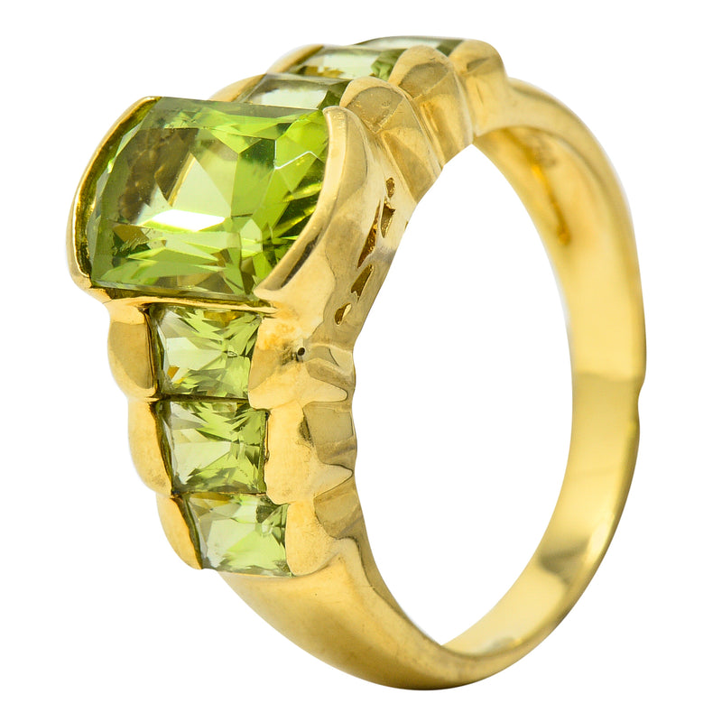 Vintage 4.21 CTW Peridot 18 Karat Gold Gemstone RingRing - Wilson's Estate Jewelry