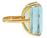 1960's Vintage 31.18 CTW Aquamarine 14 Karat Gold Statement RingRing - Wilson's Estate Jewelry