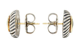 David Yurman Peridot 14 Karat Gold Sterling Silver Albion Stud EarringsEarrings - Wilson's Estate Jewelry