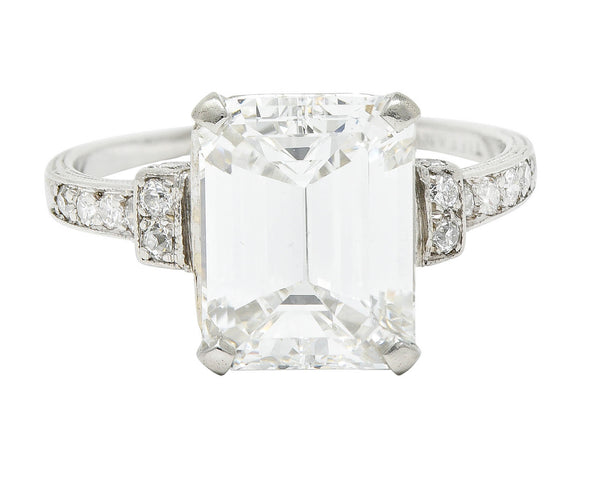 Tiffany & Co. 3.39 CTW Diamond Platinum Engagement Ring GIARing - Wilson's Estate Jewelry