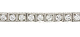 1930's Art Deco 5.90 CTW Diamond Platinum Line Braceletbracelet - Wilson's Estate Jewelry