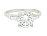 1950's J.E. Caldwell 1.81 CTW Diamond Platinum Three Stone Engagement RingRing - Wilson's Estate Jewelry