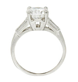 1950's J.E. Caldwell 1.81 CTW Diamond Platinum Three Stone Engagement RingRing - Wilson's Estate Jewelry