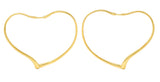 Large Elsa Peretti Tiffany & Co. 18 Karat Gold Open Heart Hoop EarringsEarrings - Wilson's Estate Jewelry