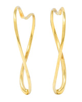 Large Elsa Peretti Tiffany & Co. 18 Karat Gold Open Heart Hoop EarringsEarrings - Wilson's Estate Jewelry