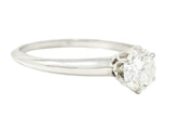 Tiffany & Co. Mid-Century 0.60 Carat Diamond Platinum Solitaire Engagement Ring Wilson's Estate Jewelry