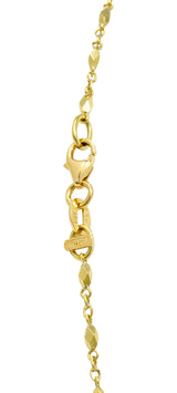 Lovely Green Beryl Diamond 18 Karat Gold Drop Pendant NecklaceNecklace - Wilson's Estate Jewelry