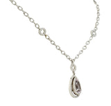 Kunzite 1.21 CTW Diamond 18 Karat White Gold Drop NecklaceNecklace - Wilson's Estate Jewelry