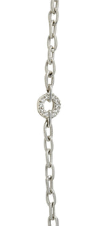 Kunzite 1.21 CTW Diamond 18 Karat White Gold Drop NecklaceNecklace - Wilson's Estate Jewelry