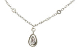 Kunzite 1.21 CTW Diamond 18 Karat White Gold Drop NecklaceNecklace - Wilson's Estate Jewelry