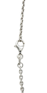 Chic Diamond 18 Karat White Gold Rondelle Station Cable Chain NecklaceNecklace - Wilson's Estate Jewelry