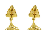 Vibrant Heliodor Golden Beryl 18 Karat Gold Foliate Drop EarringsEarrings - Wilson's Estate Jewelry