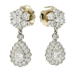 Aquamarine & Diamond Platinum 18 Karat White Gold Convertible Drop EarringsEarrings - Wilson's Estate Jewelry
