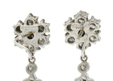 Aquamarine & Diamond Platinum 18 Karat White Gold Convertible Drop EarringsEarrings - Wilson's Estate Jewelry