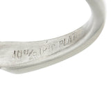 Retro 1.27 CTW Diamond Platinum Stepped Fishtail Engagement Ring GIARing - Wilson's Estate Jewelry