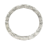 Art Deco 1.25 CTW Marquise Diamond Platinum Eternity Band Ring Wilson's Estate Jewelry