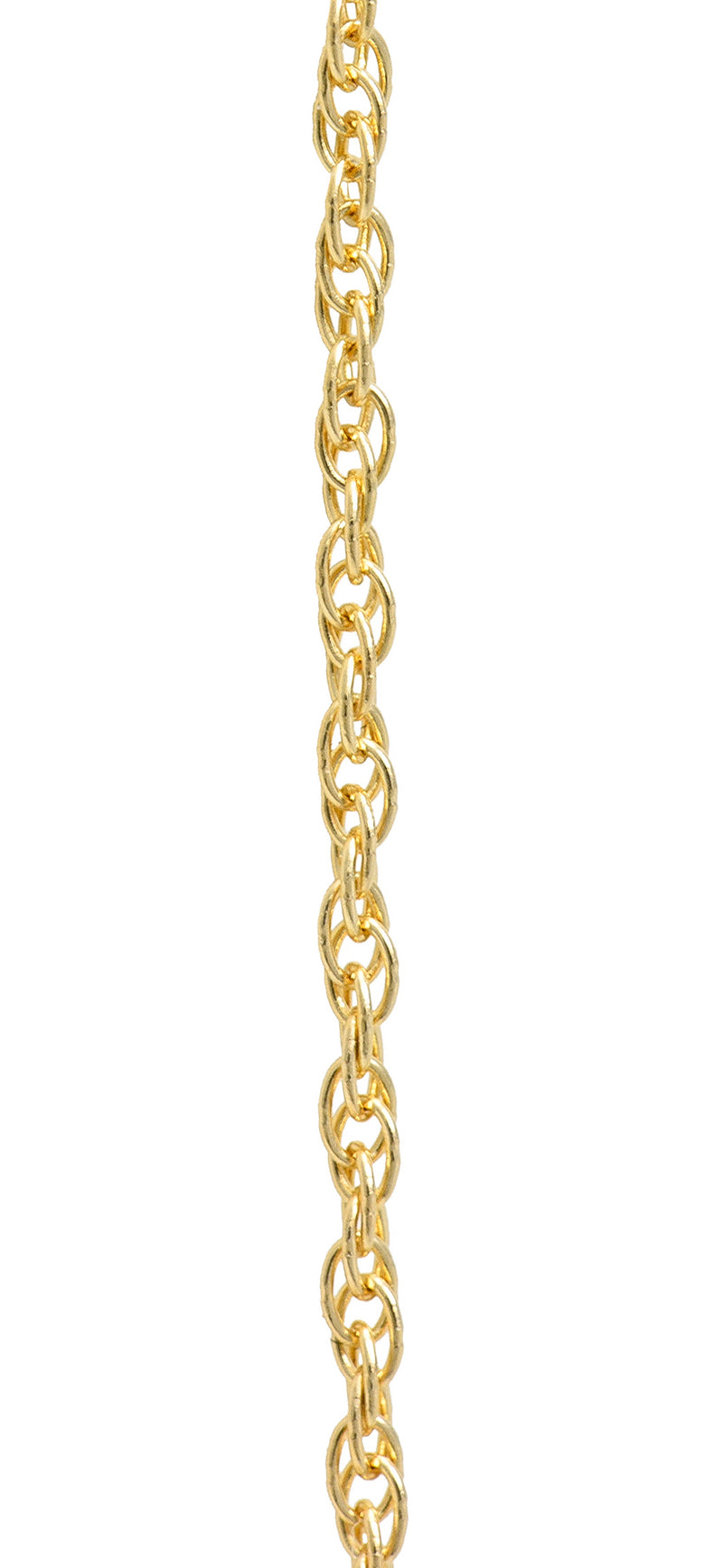 1980's Vintage 1.51 CTW Sapphire Diamond 14 Karat Yellow Gold Enhancer Pendant Necklace Wilson's Estate Jewelry