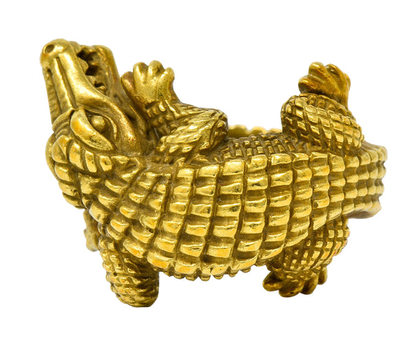 1988 Kieselstein Cord Vintage 18 Karat Green Gold Alligator RingRing - Wilson's Estate Jewelry