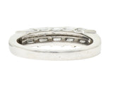 Mid-Century 2.00 CTW Baguette Cut Diamond Platinum Vintage Band Ring Wilson's Estate Jewelry