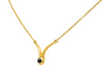 1990's Cartier Sapphire Cabochon 18 Karat Gold Chevron NecklaceNecklace - Wilson's Estate Jewelry