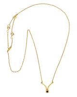 1990's Cartier Sapphire Cabochon 18 Karat Gold Chevron NecklaceNecklace - Wilson's Estate Jewelry