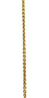 Art Nouveau 14 Karat Gold Amethyst Diamond Pearl Foliate Drop Pendant NecklaceNecklace - Wilson's Estate Jewelry