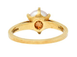 1905 Art Nouveau Natural Freshwater Button Pearl 14 Karat Gold Ring GIARing - Wilson's Estate Jewelry