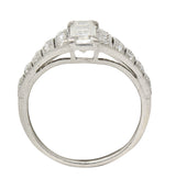 Cartier Art Deco 1.75 CTW Baguette Cut Diamond Platinum Tapered Vintage Alternative Ring Wilson's Estate Jewelry