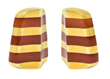 Angela Cummings Carnelian 18 Karat Gold Striped Ear-Clip EarringsEarrings - Wilson's Estate Jewelry