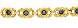Sloan & Co. 4.50 CTW Sapphire 14 Karat Gold Link Braceletbracelet - Wilson's Estate Jewelry