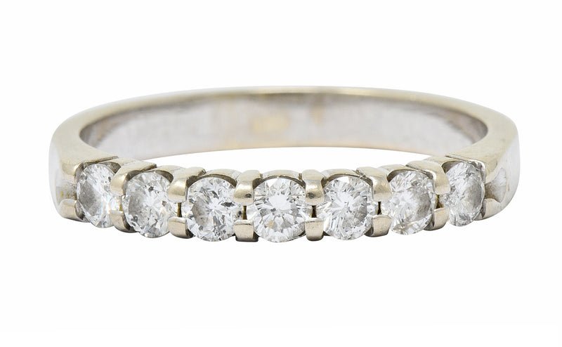 Vintage 0.45 CTW Diamond 14 Karat White Gold Anniversary RingRing - Wilson's Estate Jewelry