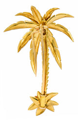 French Cartier Diamond Coral 18 Karat Gold Vintage Palm Tree BroochBrooch - Wilson's Estate Jewelry