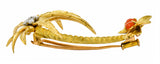 French Cartier Diamond Coral 18 Karat Gold Vintage Palm Tree BroochBrooch - Wilson's Estate Jewelry
