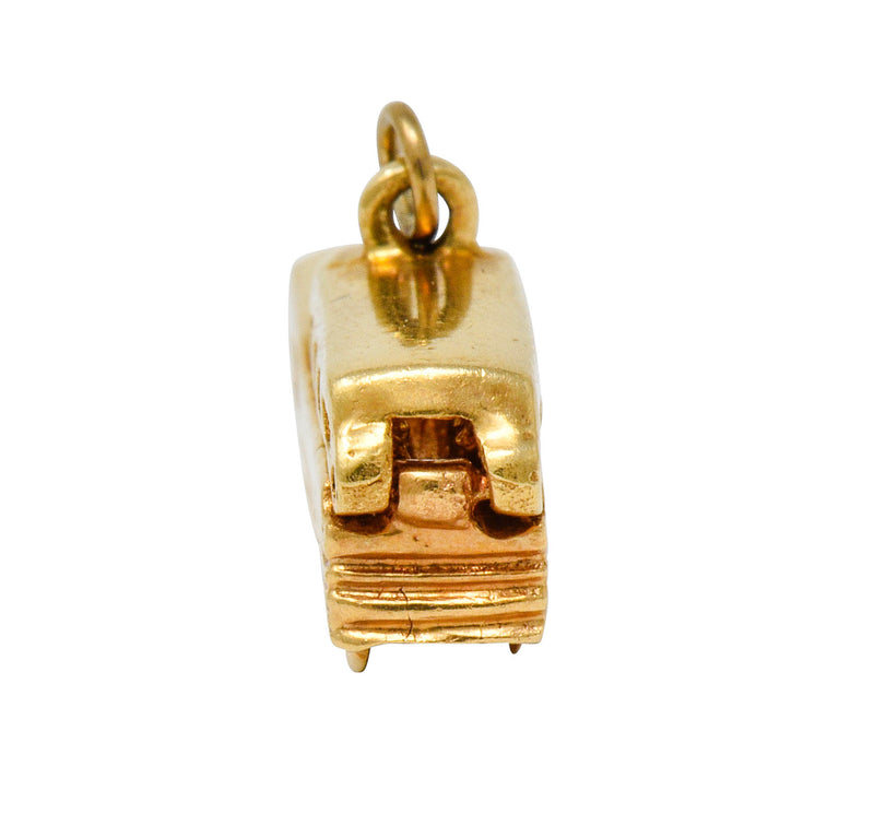 .11111 *1950's Mid-Century Articulated 14 Karat Gold Scenicruiser Greyhound Bus Charm - Wilson's Estate Jewelry